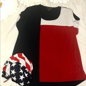NEW!! WOT! Red white and blue shirt